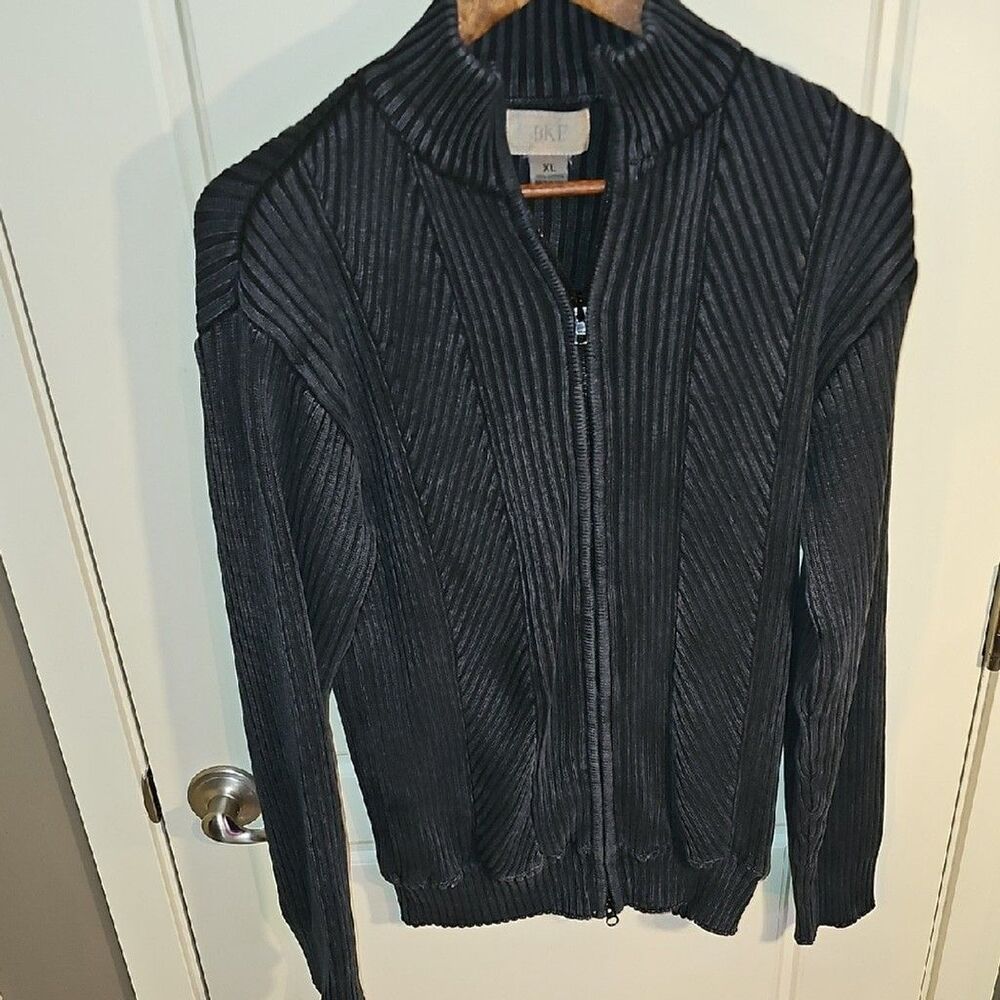 BKE Men's Charcoal Zip-Up Sweater size XL